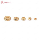 40PCS 3MM-8MM 18K Brass Wheel Bracelet Spacer Beads Jewelry Making DIY