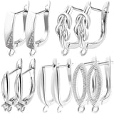 18K Silver Plated Earwire Fixtures for Anti-Allergy Earrings