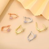 18K Silver Plated Earwire Fixtures for Anti-Allergy Earrings