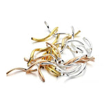100pcs Copper Curved Tube Spacer Beads for Jewelry Making