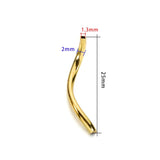 100pcs Copper Curved Tube Spacer Beads for Jewelry Making