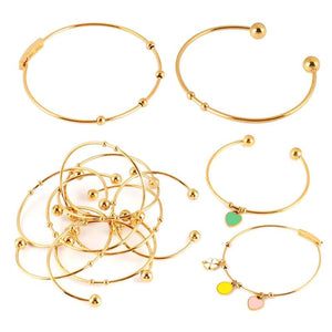 2pcs Stainless Steel Bracelet Open Bangles for Jewelry Making