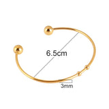 2pcs Stainless Steel Bracelet Open Bangles for Jewelry Making