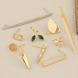 6Pcs Earrings Studs/Multi Shape/Genuine Plating/Jewelry Findings