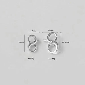 925 Sterling Silver Eight Shape Clasps Hooks for DIY Bracelet Necklace Making