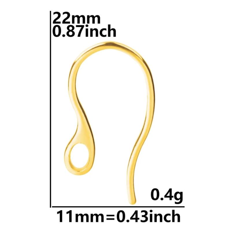 20pcs Stainless Steel Ear Hooks for DIY Jewelry Making Women/Men Earrings