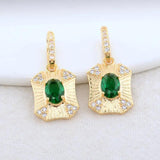 Green Zircon Necklace Charms Pendants 14K Plated Jewelry Making Supplies