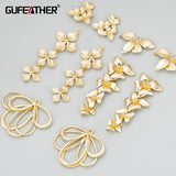 18k Rhodium Plated Copper Flower Charms for DIY Pendants