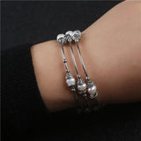 Fresh Water Pearl Wired Bangle Bracelet