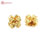 Matte Brass Flower Bracelet Beads Spacer Beads Jewelry Making DIY