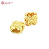 Matte Brass Flower Bracelet Beads Spacer Beads Jewelry Making DIY
