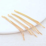 14K Brass Box Chain Tassel Charms Pendants Jewelry Making Supplies