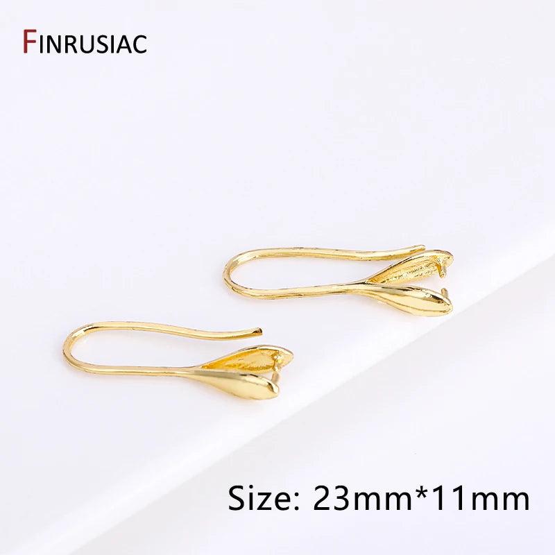 14k Plated Brass Hypoallergenic Earring Hooks for DIY Earring Making Crafts