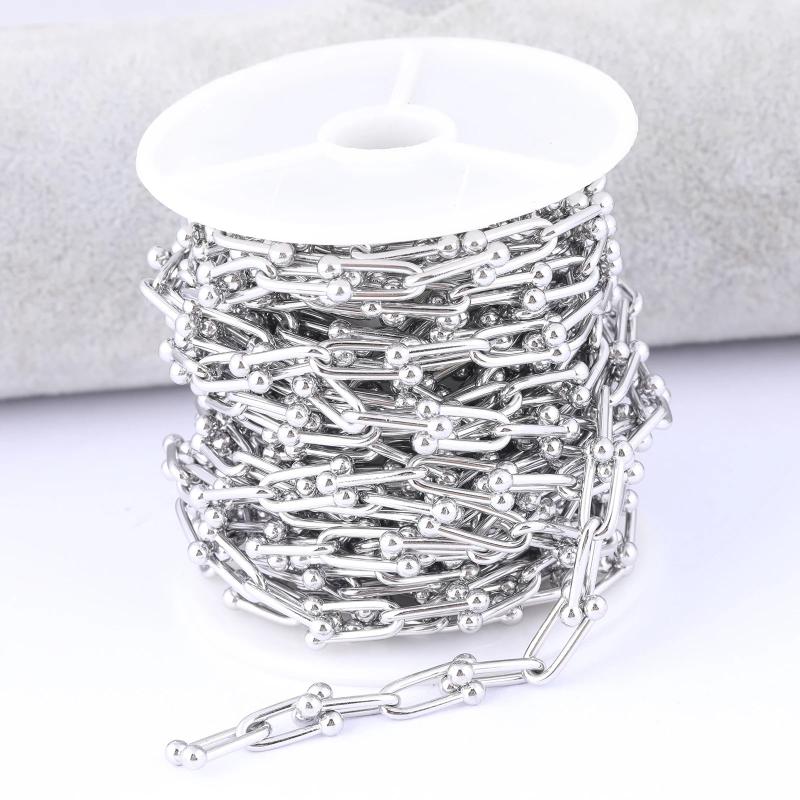 1.05m Stainless Steel Ball Link Chains for Jewelry Making DIY
