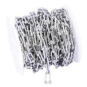 1.05m Stainless Steel Ball Link Chains for Jewelry Making DIY