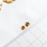 5MM 6MM 14K Plated Brass Star Beads DIY Bracelet Jewelry Making Supplies