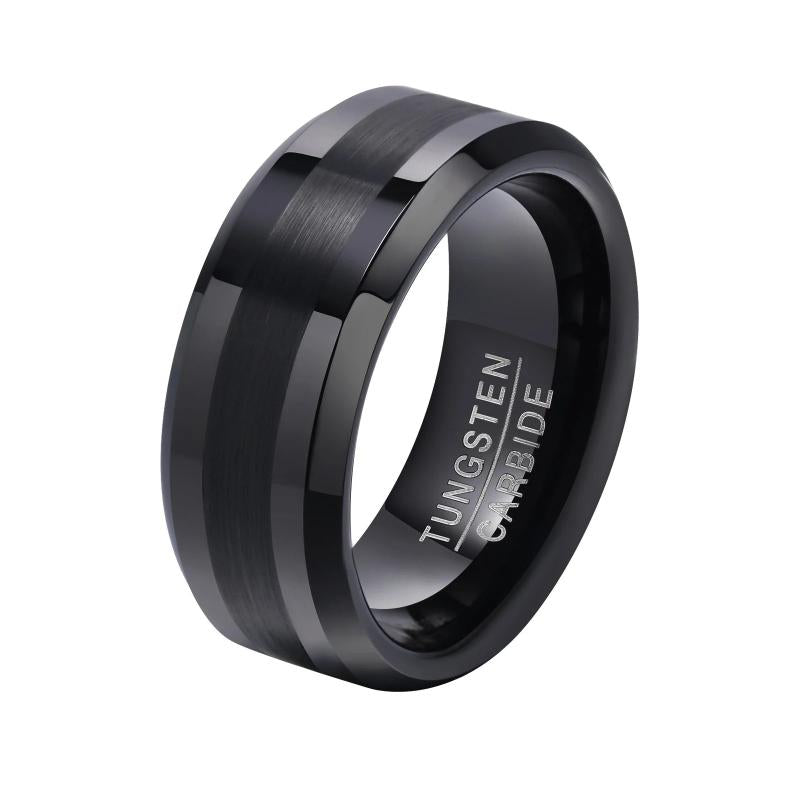 Men's Tungsten Rings Silver High Jewelry Size 7-12