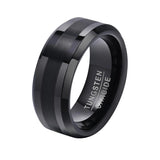 Men's Tungsten Rings Silver High Jewelry Size 7-12