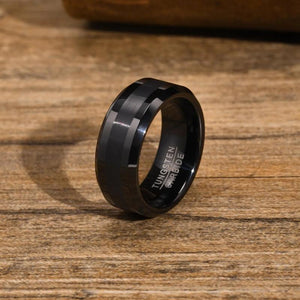 Men's Tungsten Rings Silver High Jewelry Size 7-12