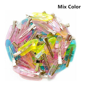 Colorful Glitter Hairpins Transparent Hair Clip DIY Jewelry Girls Accessories