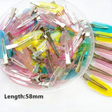 Colorful Glitter Hairpins Transparent Hair Clip DIY Jewelry Girls Accessories