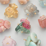Natural Stone Charms 18k Plated 4pcs/lot