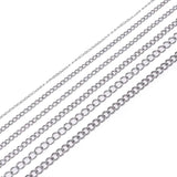 5M Stainless Steel Necklace Chains Bulk Jewelry Chain 1.2-4.0mm DIY Findings