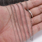 5M Stainless Steel Necklace Chains Bulk Jewelry Chain 1.2-4.0mm DIY Findings