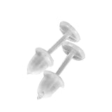 100-400pcs 5mm Plastic Earring Stud Retainer for DIY Jewelry Making