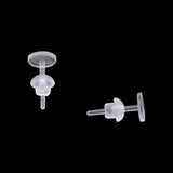 100-400pcs 5mm Plastic Earring Stud Retainer for DIY Jewelry Making