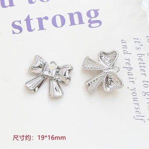 6pcs Alloy Bow Pendant DIY Jewelry Material Charms