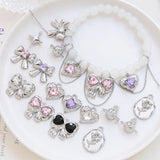 6pcs Alloy Bow Pendant DIY Jewelry Material Charms