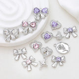 6pcs Alloy Bow Pendant DIY Jewelry Material Charms