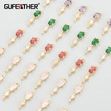 18k Plated Zircon Pendant Jewelry Making DIY Earrings