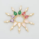 18k Plated Zircon Pendant Jewelry Making DIY Earrings