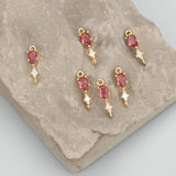18k Plated Zircon Pendant Jewelry Making DIY Earrings