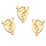 5Pcs Stainless Steel Virgin Mary Charms Three Hole Connectors