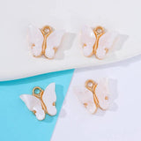 20Pcs Multicolor Acrylic Butterfly Charm Jewelry Making Supplies