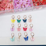 20Pcs Multicolor Acrylic Butterfly Charm Jewelry Making Supplies