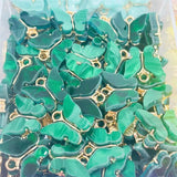 20Pcs Multicolor Acrylic Butterfly Charm Jewelry Making Supplies