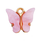 20Pcs Multicolor Acrylic Butterfly Charm Jewelry Making Supplies