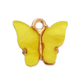 20Pcs Multicolor Acrylic Butterfly Charm Jewelry Making Supplies