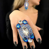 Stonefans Crystal Women Big Rings Morocco Banquet Wedding Ring