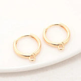 10PCS 14K Brass Round Hoops Earrings DIY Jewelry Findings