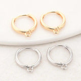10PCS 14K Brass Round Hoops Earrings DIY Jewelry Findings