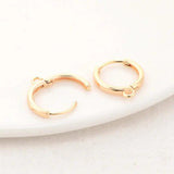10PCS 14K Brass Round Hoops Earrings DIY Jewelry Findings