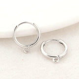 10PCS 14K Brass Round Hoops Earrings DIY Jewelry Findings