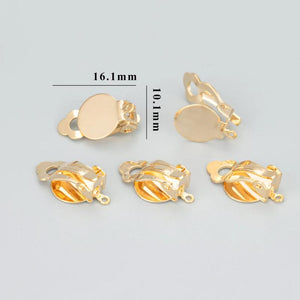 18k Plated Copper Nickel-Free Jewelry Accessories - 10pcs/lot