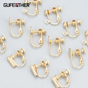 18k Plated Copper Nickel-Free Jewelry Accessories - 10pcs/lot