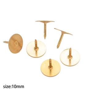 50pcs Brooch Pin Base Caps Button Pins Blank Backs Butterfly Clasp DIY Jewelry